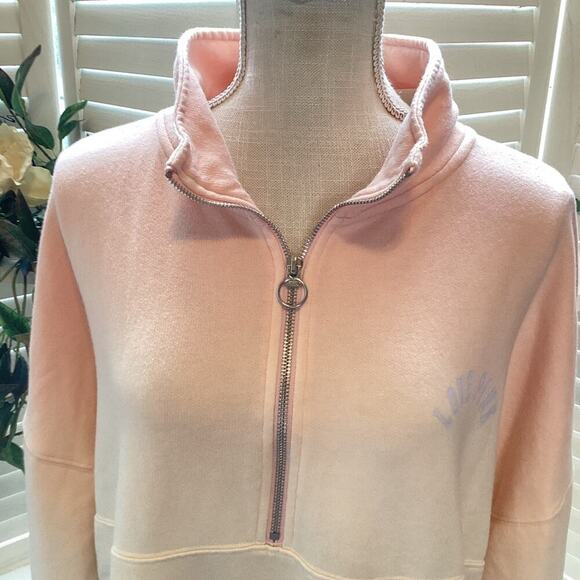 PINK VICTORIA SECRET NEW OMBRE HOODIE SIZE SMALL (OVERSIZED) 1224 - Picture 2 of 5